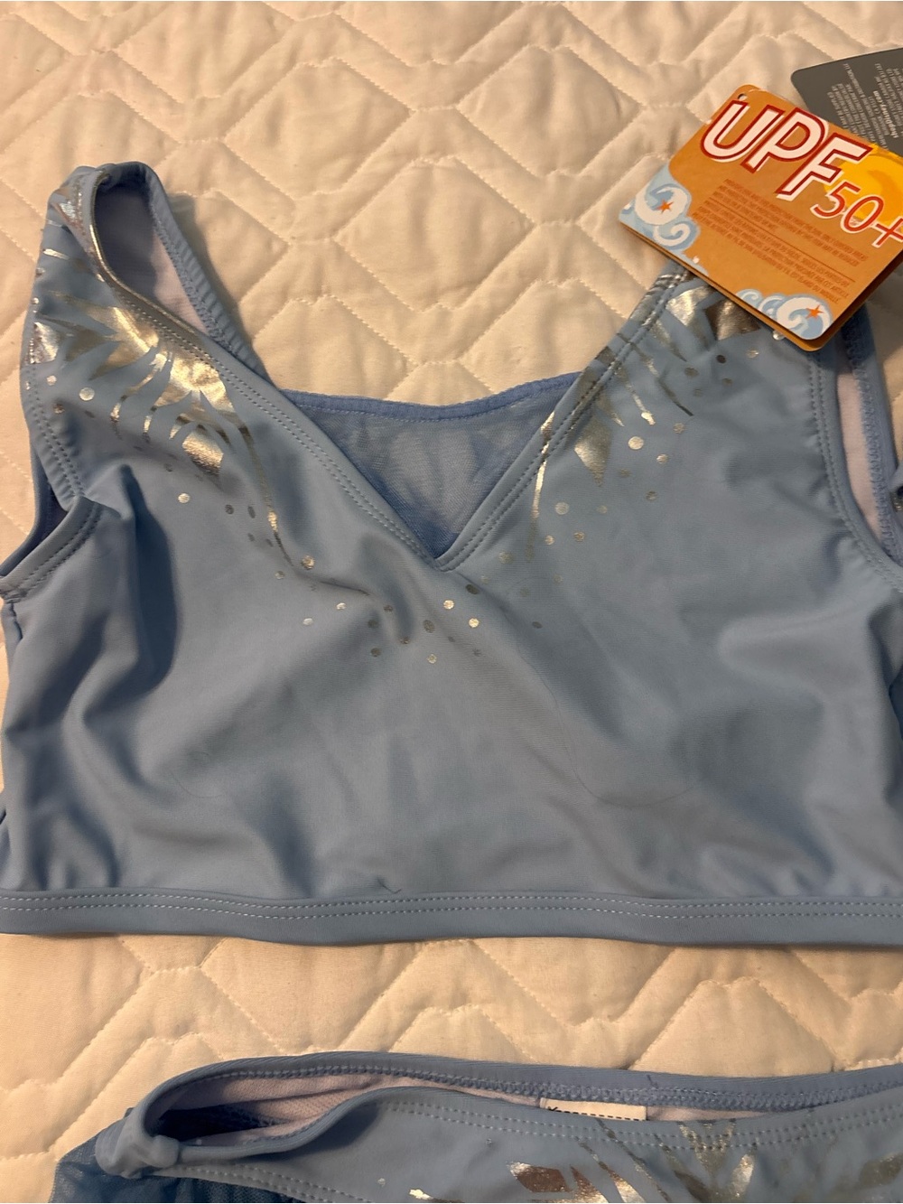 Disney Princess Swim 3 piece set- Frozen Elsa 50 SPF size 9/10